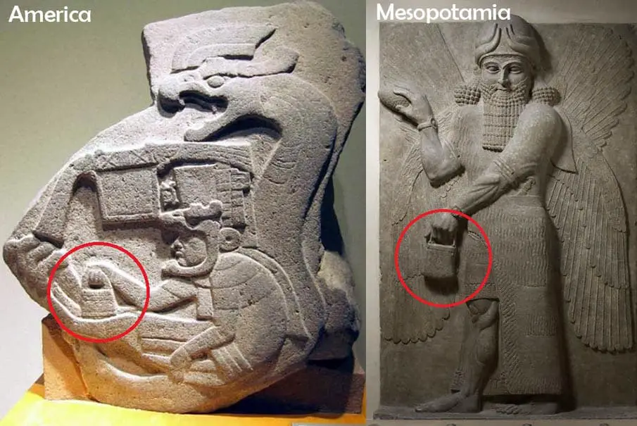 The mystery handbag of the Gods: Depicted in Sumer, America, and Göbekli Tepe